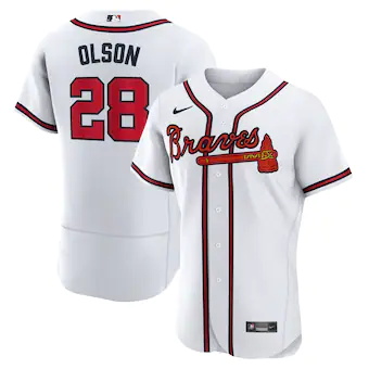 mens nike matt olson white atlanta braves home authentic pl